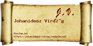 Johanidesz Virág névjegykártya